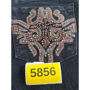 Cielo Jeans USA Womens Dark Wash Embroidered Rhinestone Straight Leg Jeans Sz 31 thumbnail 5
