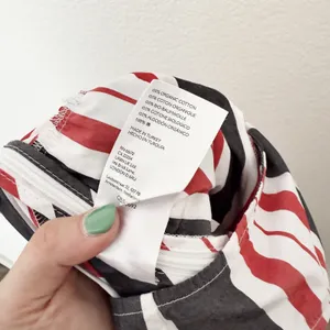 [Anthropologie] Maeve Red Gray Striped Wide Leg Sleeveless Jumpsuit Cotton Sz XL thumbnail 12