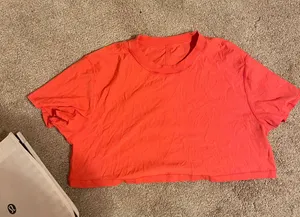 Lululemon Cropped Coral Boxy Top thumbnail 1