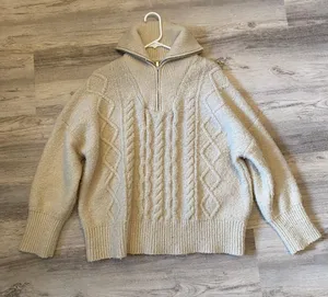 Target A New Day Beige Grandma Sweater thumbnail 1