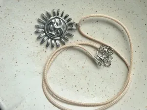 Handmade stainless steel sun boho retro vintage style necklace☀️ thumbnail 4