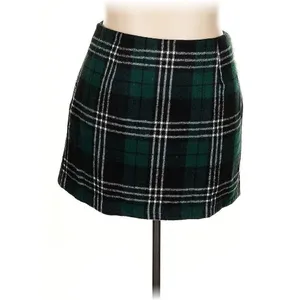 ✨Womens Wool Plaid Mini Skirt High Waisted Bodycon Pencil Sz S Skirt✨ thumbnail 3