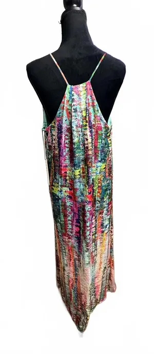 NWT Nicole Miller New York Multicolor Maxi Dress Size L thumbnail 1