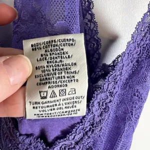 PINK Victoria's Secret Purple Lace Racerback‎ Cami Tank Top Size M Vintage Y2K thumbnail 5