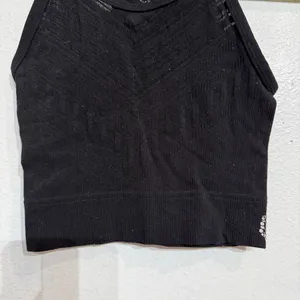 Free People Movement Black Gone Adrift Seamless Yoga Crop Top Sz S thumbnail 4