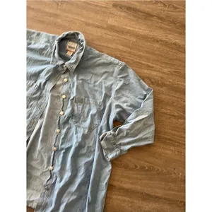Vintage St Johns Bay Button Up Shirt Womens 24W Light Blue Denim Chambray Y2K thumbnail 6