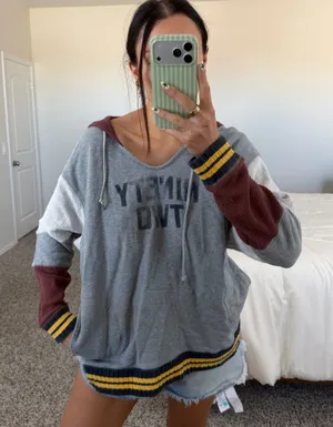 Free people jersey style hoodie thumbnail 1