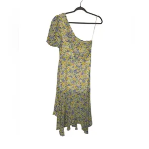 ✨ ASTR The Label Santorini Floral One‎ Shoulder Dress Yellow Green S ✨ thumbnail 3