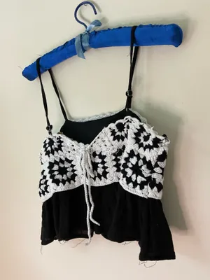 Rebellion Again Crochet Top Crop thumbnail 7