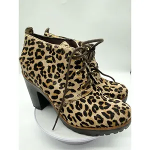Sperry Princetons Top Sider Princeton boot leather lace up pony hair chunky heel thumbnail 3