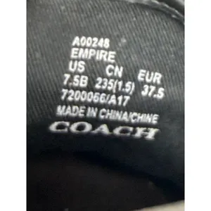 Coach Empire Signature Jacquard Low Top Sneakers Black Charcoal A00248 SIZE 7.5 thumbnail 5