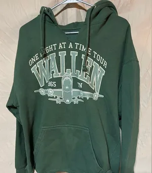 Morgan Wallen tour hoodie Green Size M thumbnail 1