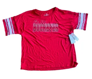 Colosseum NEW Women's Ohio State Buckeyes Embellished Tee Size XL SKU#B2484 thumbnail 1