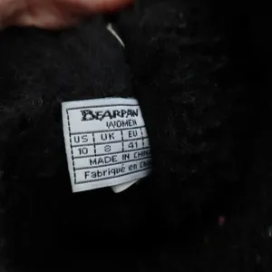 Bearpaw Bootie Womens US 10 Black Suede Fleece Lined Round Toe Mid Calf Boots thumbnail 7
