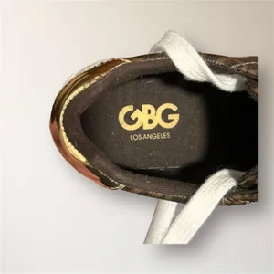 GBG Los Angeles 8.5M Brown Gold Monogram Sneakers‎ Metal Logo GGONARINJR Casual thumbnail 12