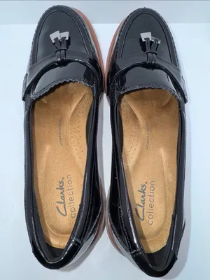 Clarks Westlynn Bella Black Patent Loafers Women's Size 8.5 thumbnail 7