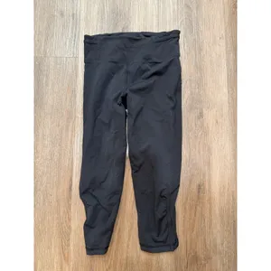 Lululemon Black Running Crop‎ Leggings Womens Size 4 Activewear Athletic thumbnail 4