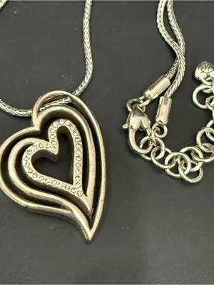 Retired BRIGHTON Infinity Heart Pendant Love Forever Silver-plated Necklace thumbnail 8