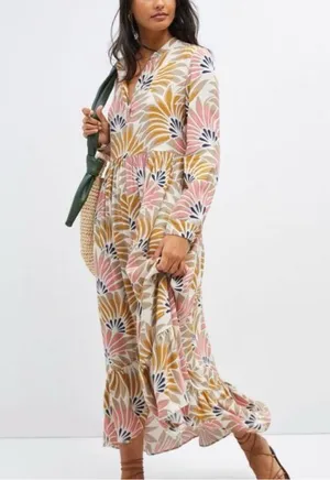 New Mare Mare x Anthropologie Pink Combo Lynda Maxi Dress Size Small thumbnail 1