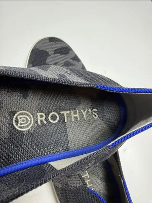 Rothy's The Original Slip On Sneakers Shoes Gray Black Camo S-601 Sz 10.5 thumbnail 7
