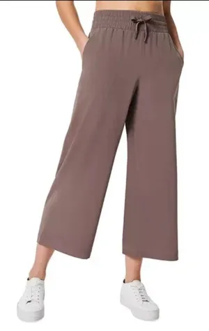Spanx Sz XS Out Of Office Cropped Wide Leg Pant Smoke NWT thumbnail 1