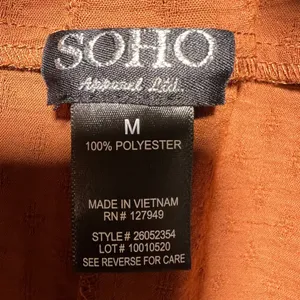 Soho Rust Orange Terracotta Textured‎ Mini Skirt Elastic Waist Pockets M Flowy thumbnail 5