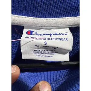 CHAMPION KANSAS JAYHAWKS BLUE BLOCKED LONG SLEEVE CREW SWEATSHIRT cropped Small thumbnail 4