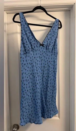 Wild Fable Blue Dress with Black Accents thumbnail 1