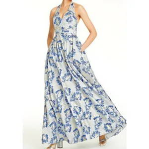 Speechless Blue‎ Metallic Halter Evening Formal Dress Gown Size 0 New with Tags thumbnail 5