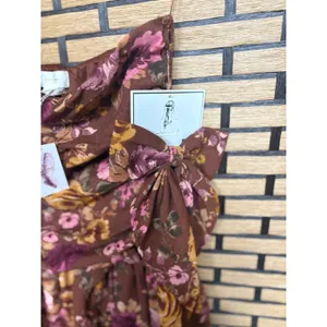 Jessica Simpson‎ Floral Bubble Hem Strapless Dress And Hair Clip Size Medium thumbnail 4