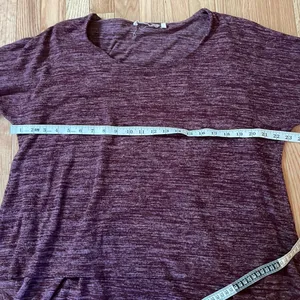 Soft Surroundings Knit Sweater Womens XL Purple Layered Minimalist Cozy thumbnail 5