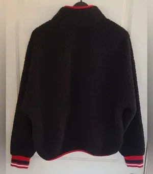 Tommy Hilfiger Black 1/2 Snap Sherpa Fleece Pullover Women's XL thumbnail 2