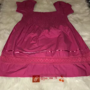 Rue 21 Pink Baby Doll Top Medium May fit like JUNIORS DUE TO BRAND 🆕 thumbnail 2