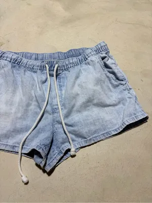 Aerie Light Blue Drawstring Women’s Shorts large thumbnail 3
