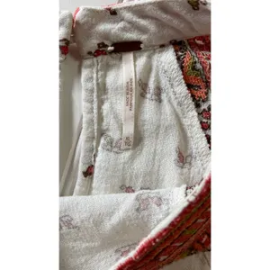 Free People Matty Printed Crop Tank Top Ivory Red Orange Geometric XL thumbnail 4