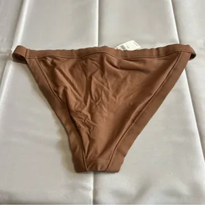 NWT Aerie High Waisted Bikini Bottoms Brown Tan Size Small thumbnail 3