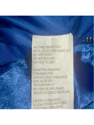 Fabletics Royal Blue Crushed Velvet Zip Up Cropped Hoodie Medium thumbnail 5