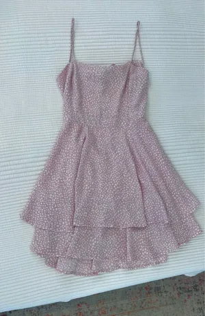 Spring Casual Pink and White Dress thumbnail 1