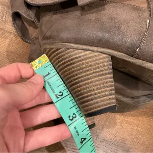 MIA Jeri Putty Taupe Brown Leather Spat Calf Height Boots thumbnail 7