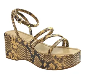 Michael Kors Hazel Snake Print Platform Sandals Women’s Size 9 Wedge Strappy thumbnail 1