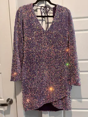 Betsey Johnson Purple Sequin/Lavender Haze Dress thumbnail 1