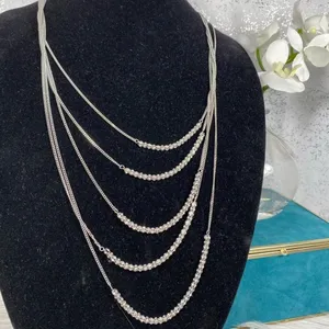 🆕 Simply Vera Wang Silver & Rhinestone Necklace thumbnail 3