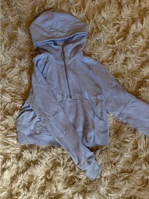 Periwinkle Lululemon Cropped Scuba  thumbnail 1