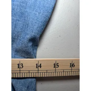 J.Crew‎ Chambray Denim Fit & Flare Dress Size 4 Blue V-Neck Flutter Sleeve thumbnail 10