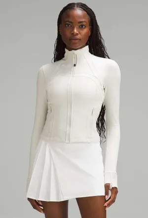 Lululemon Cropped Define Jacket Ribbed Nulu Bone Radiate Transparent Foil thumbnail 1
