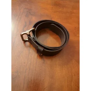 Levi's Signature Brown Leather Belt Silver Buckle Size 34/85 thumbnail 2
