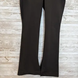 Express Womens M Pants Skyscraper‎ Super High Rise Black Flared Slit Hem Stretch thumbnail 4