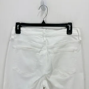 J.Crew Flare Crop White Jean Signature Stretch Denim Mid Rise Womens US 28 thumbnail 9