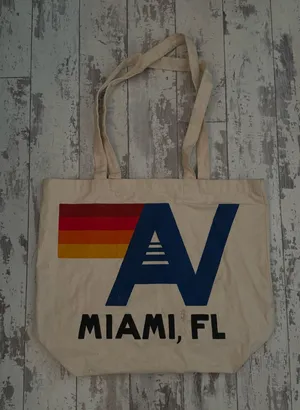aviator nation miami canvas tote  thumbnail 1