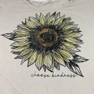 Altar'd State Kindness Sunflower Shirt Womens Medium Graphic Crop‎ Top Made USA thumbnail 2